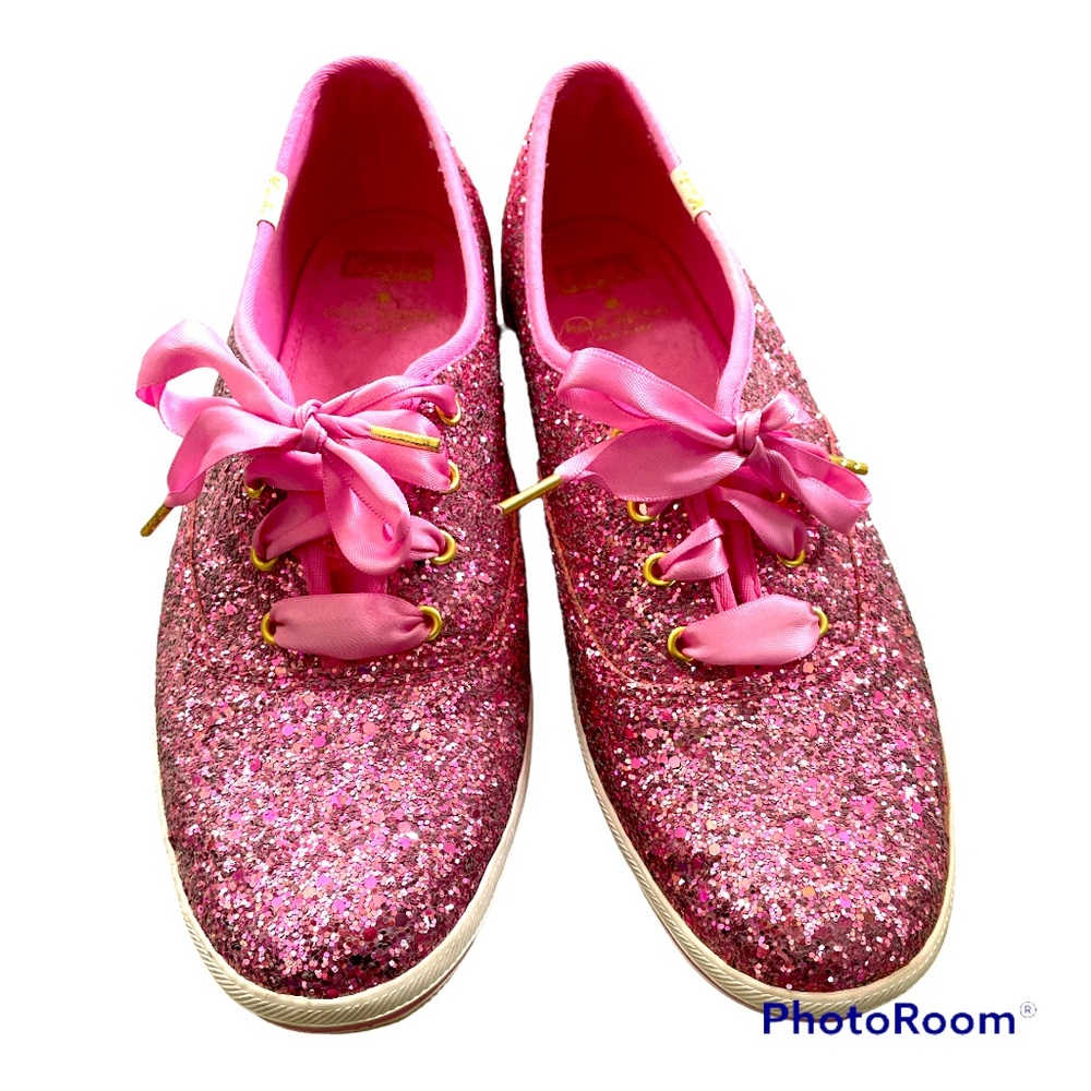 Pink sparkly Kate Spade Keds size 8